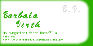 borbala virth business card